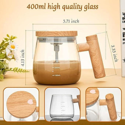☕ AutoStir 400ml Self-Mixing Coffee Cup